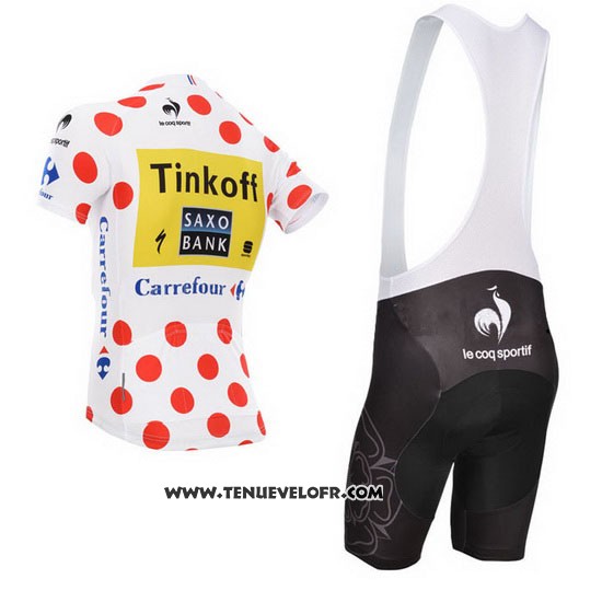 2014 Maillot Ciclismo Saxobank Lider Blanc et Rouge Manches Courtes et Cuissard
